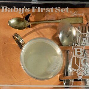 Baby's first set by Leonard silversmiths all silverplate EUC